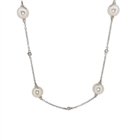 Necklace Salvini Woman in White Gold Perla 0.10 Ct DMBR0010+H - DMBR0010+H